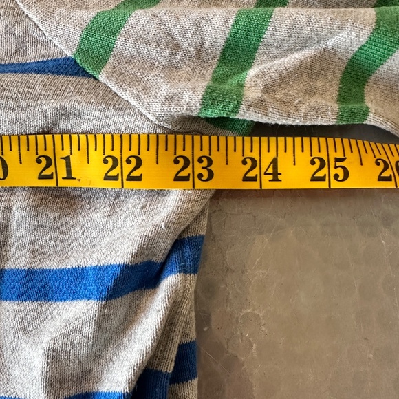 Brooks Bros. Crewneck Sweater – XXL (Grey with Yellow, Red, and Green Stripe Det - Picture 3 of 4